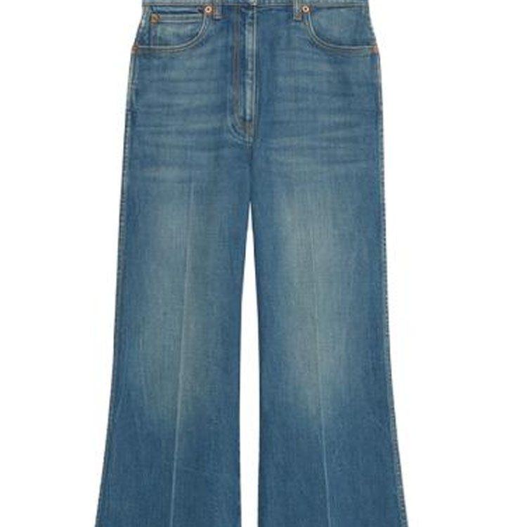 GUCCI Jeans Women's Blue Moderate Flared Pants 624217-XDCD9-4759