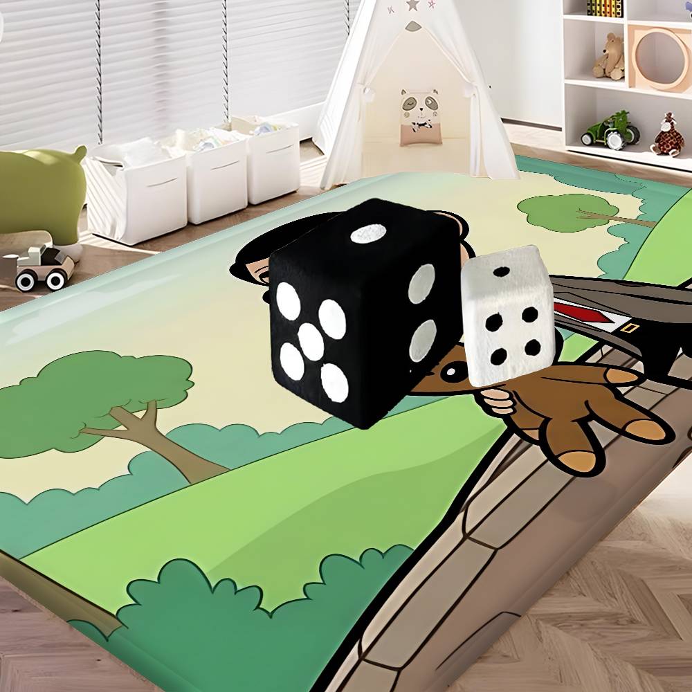 Funny Cartoon Mr. Bean Entrance Door Mat Washable Non-Slip Living Room Sofa Chairs Area Mat Kitchen Welcome Doormat