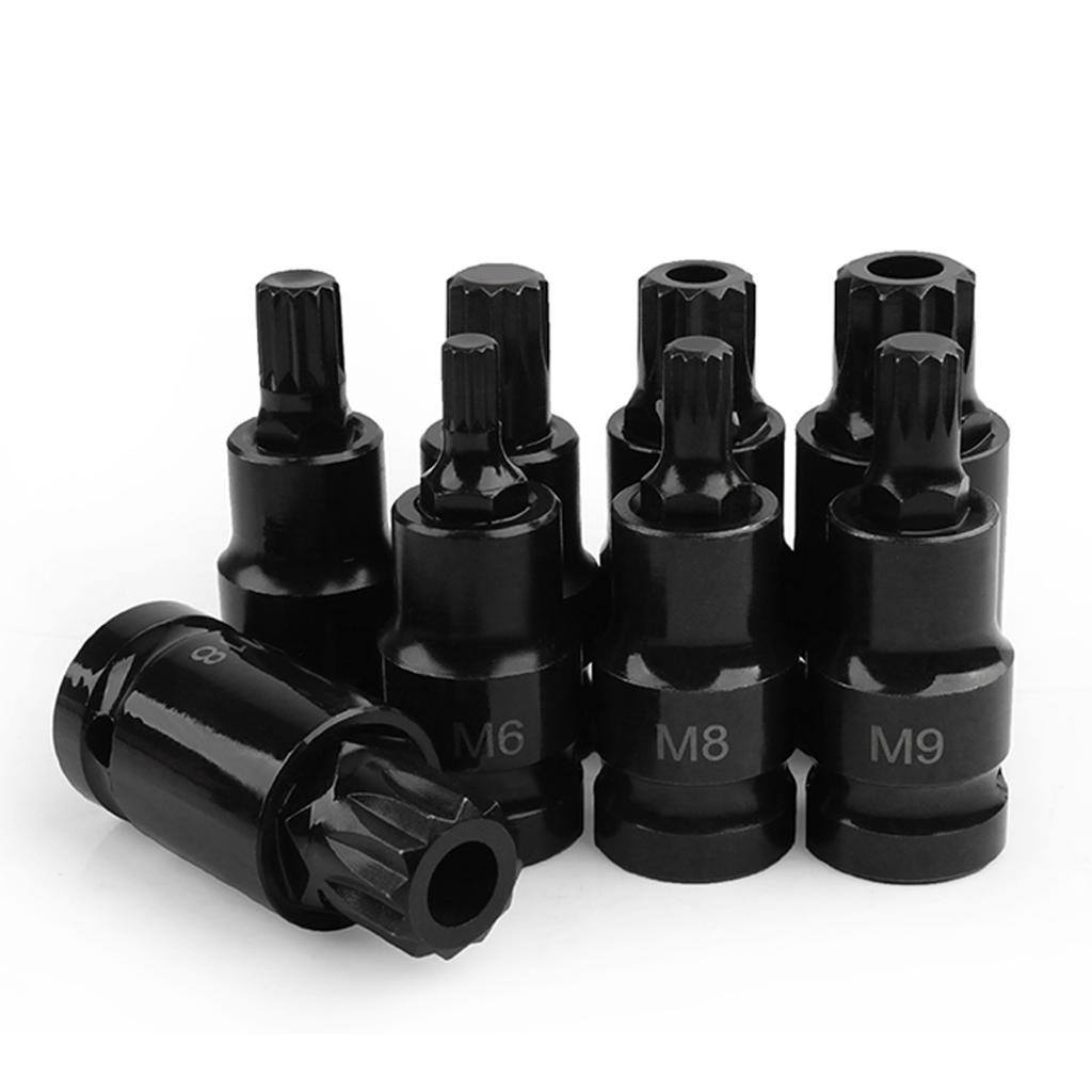 1/2 Inch Drive 12-Point Screwdriver Socket Set CR-MO+S2 M4-M18 Hex Wrench Tool