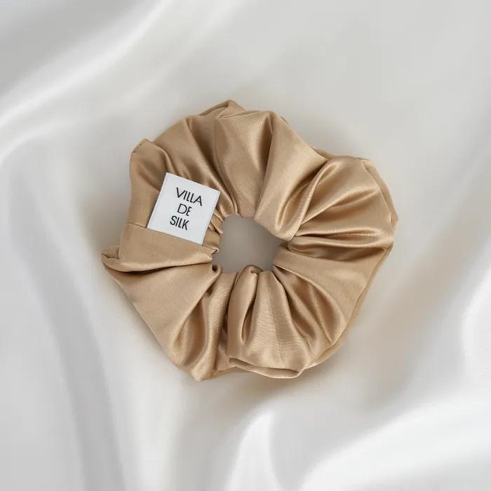 High density 100% silk scrunchie (2 colors)