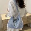 Soft Texture Crossbody Bag Korean Style PU Leather Handbag All-Match Solid Color Tote Bag  School