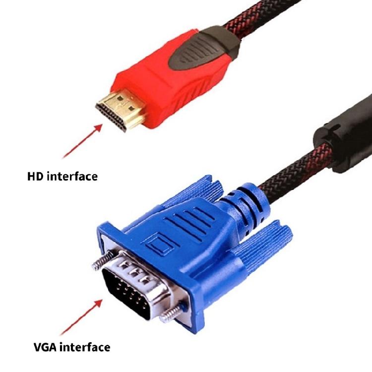 1080P Video Cables Universal for Computer Laptop PC Monitors Adapter Cable Quick Connection 19pin Interface to VGA Cable