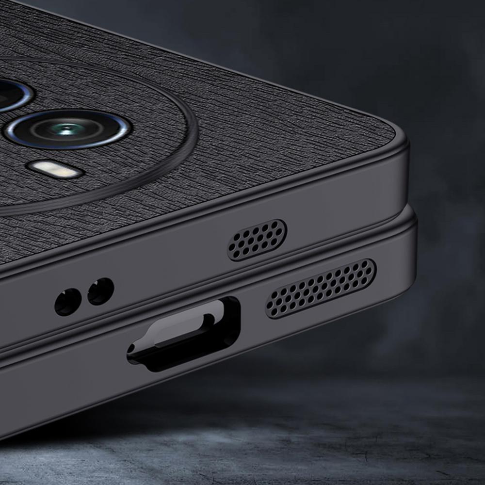 For Realme 12 Pro 5G/12 Pro+ 5G Case Wood Texture Leather+PC+TPU Anti-Drop Phone Cover