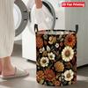 Collapsible Laundry Basket Large Round Waterproof Fabric Hamper Dirty Clothes Storage Bin Toy Organizer with Handles