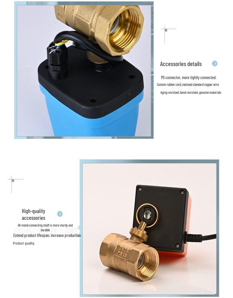 Elettrovalvola a sfera elettrica di reset a spegnimento a due fili, Ottone, 4/6 Punti, Normalmente Chiusa/Aperta, Valvola dell'acqua, 220V.