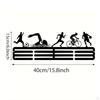 Hanger Awards Ribbon Display Metal for Sports Race Runner Gymnastics Plaques Black Medal Stand Shelf