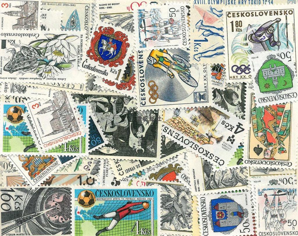 Real Stamped All Czechoslovak Post Stamps 100 Different Stamps Collectible Postage Stamps Collecting Scrapbook And Stamping