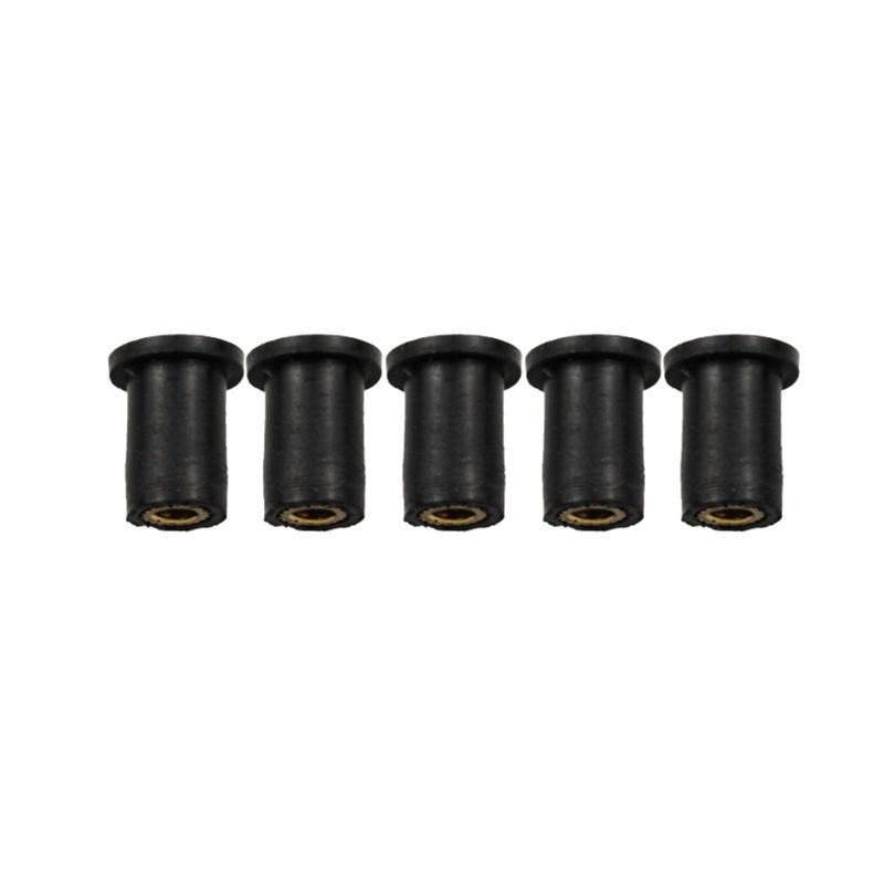 10pcs Motorcycle M4 M5 M6 Metric Rubber Windshield Windscreen Screws Bolts Nut Metric Rubber Well Nuts Fastener Screws