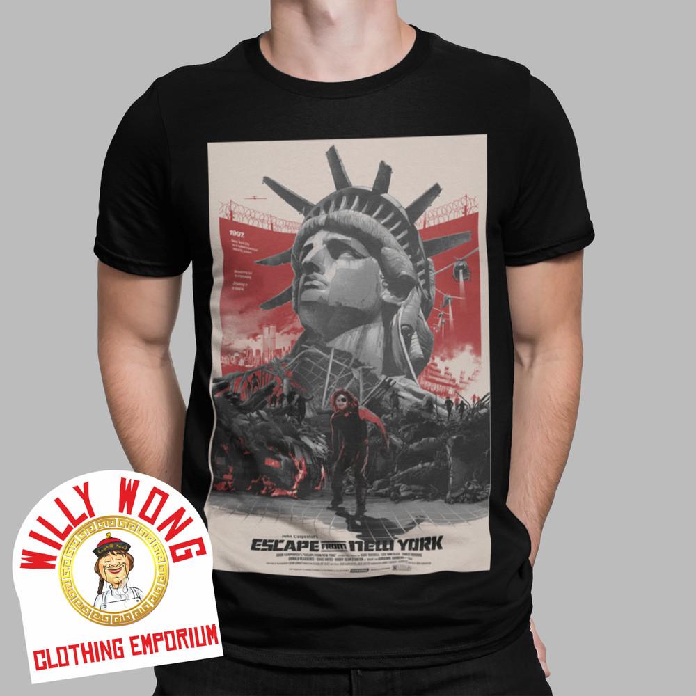 

Escape From New York T-Shirt Retro Tee Movie Film 80s Snake Poster Japan Prison Unisex T-Shirt XL