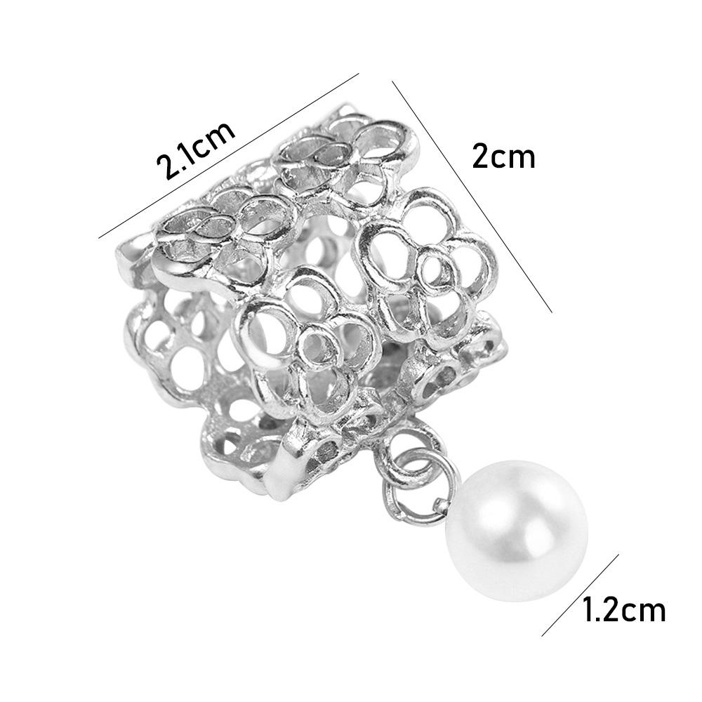 Hollow Out Clothing Accessory Flower Elegant Heart Women Brooches Pearl Shawl Buckle Scarf Buckle