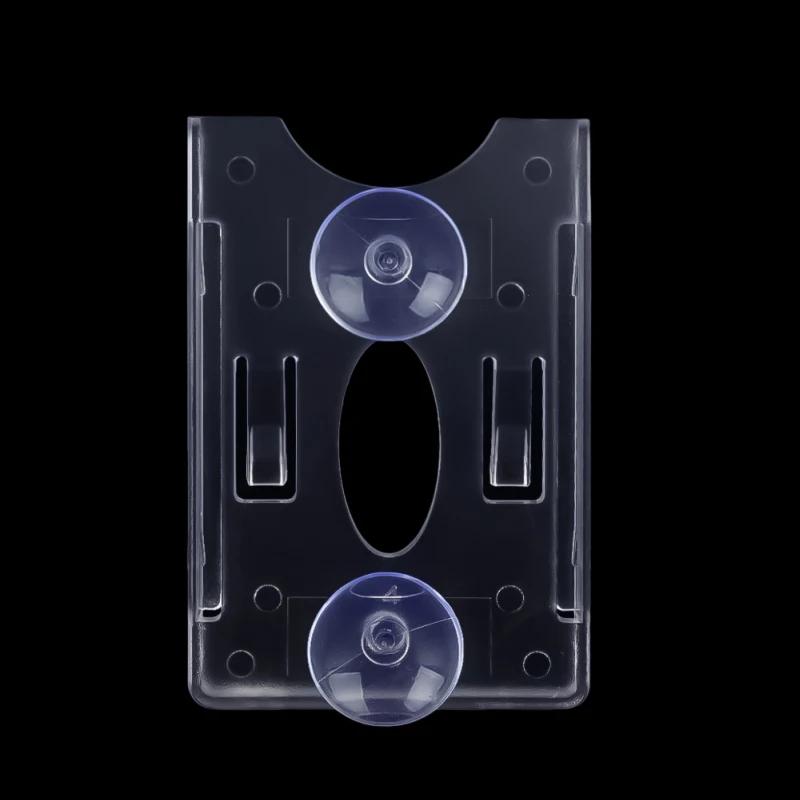 Car Windshield Parking ID Transparent Protective Card Holder Fastener Clips Auto Cards Holders Tickets Suction Cup Clip 1-10pcs