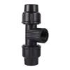 PE Pipe Reducing Locked Tee 1/2 3/4 1 Thread to 20 25 32mm PE Tube Quick Coupling for Agriculture Orchard Irrigation