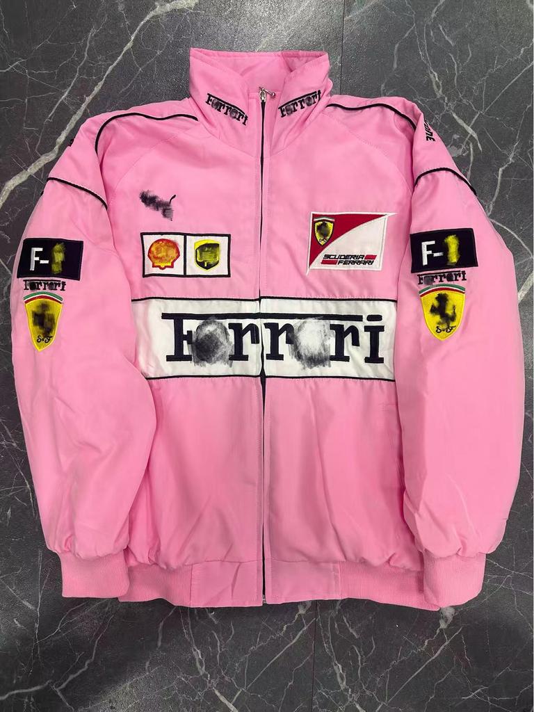 F1 Embroidery Racing & Cycling Suit - Retro American Style Jacket for Men & Women