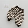 Kids Boys Girls Winter Fleece Warm Striped Korean Style Casual Long Pants