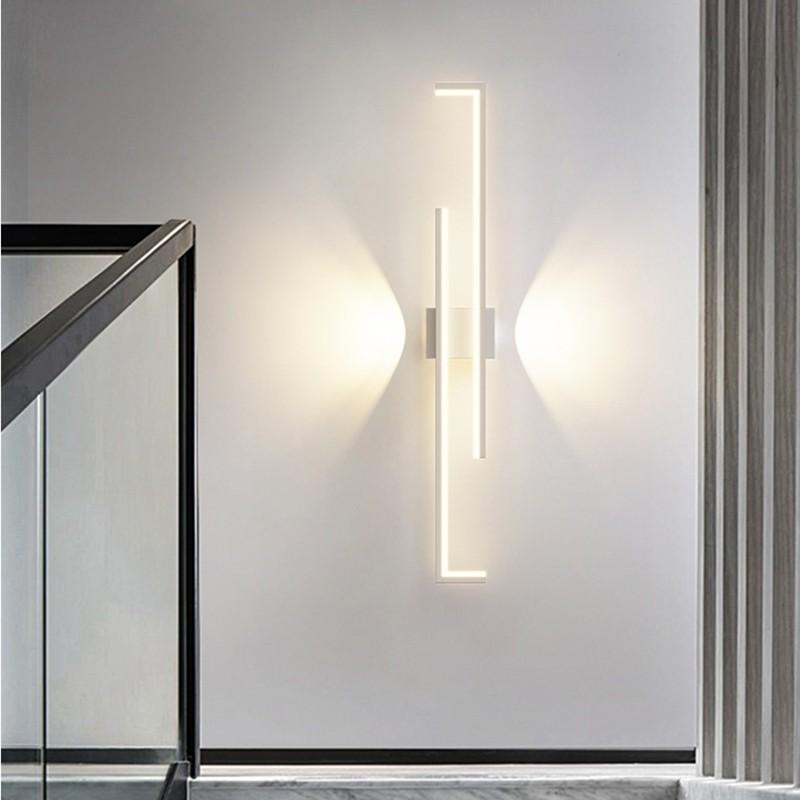 60/80/100/120cm Linear Aluminum Wall Lamp Living Room Bedroom Aisle Light Minimalist LED Wall Lights