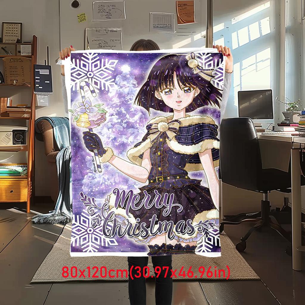 Japanese anime cute cartoon theme Sailor Moon Tsukino Usagi blanket suitable for home beds, sofa covers, office nap, outdoor warm blankets O10