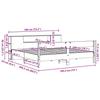 VidaXL Lit bibliothèque sans matelas 180x200 cm bois massif de pin 3322939
