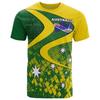 Australia's National Emblem Pattern 3D Digital Printing Cross-border New Men's Casual Short-sleeved T-shirt Factory Direct Sales