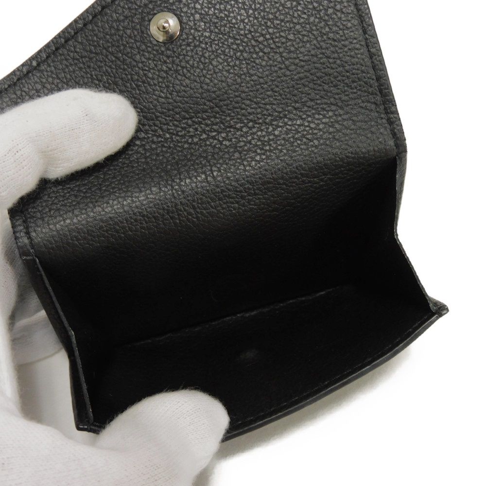 Used 12564 Portefeiulle Lock Mini M63921 7942 Current LV Signature Grain Calfskin Black LV Logo Noir Unisex from Japan