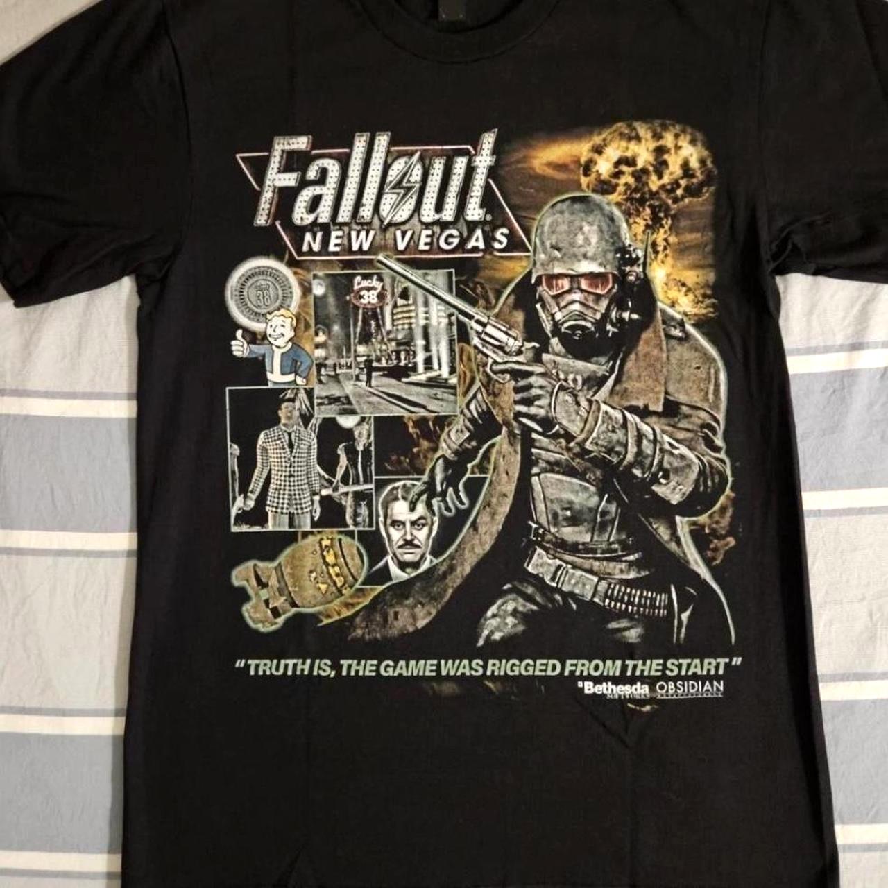 Футболка Fallout New Vegas Ретро Игровая Графическая Футболка Унисекс S-5XL M