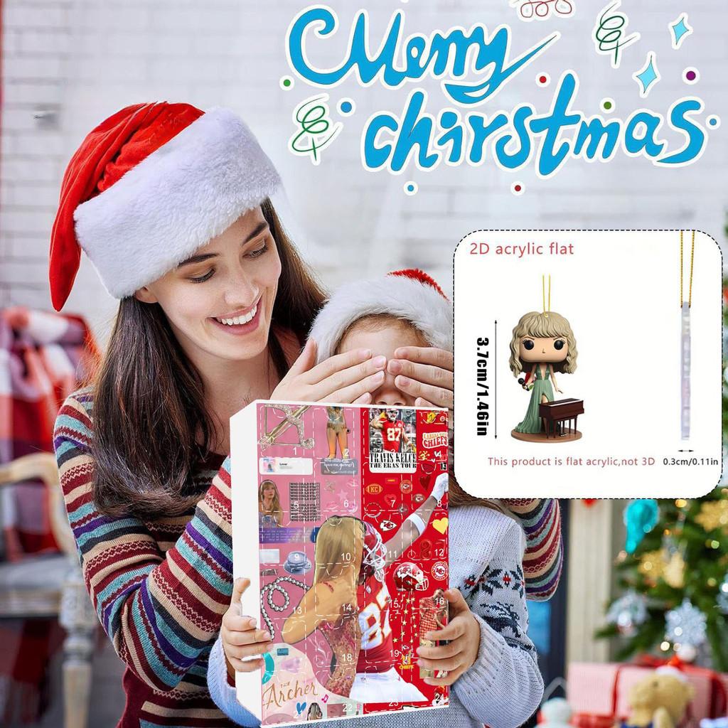 Weihnachts-Countdown 24 Tage Acryl-Adventskalender mit versteckten Blind Boxes für Weihnachtsgeschenke