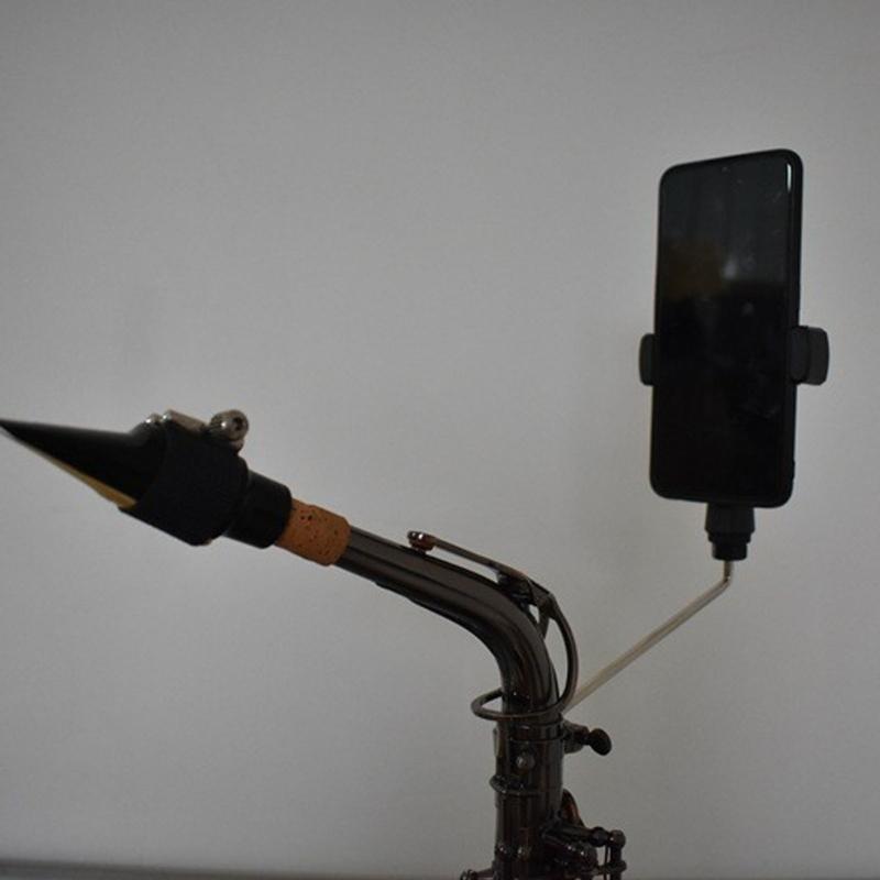 Adjustable Brass Instrument Phone Clip Mount For Musicians Compatibility With Various Smartphone Size