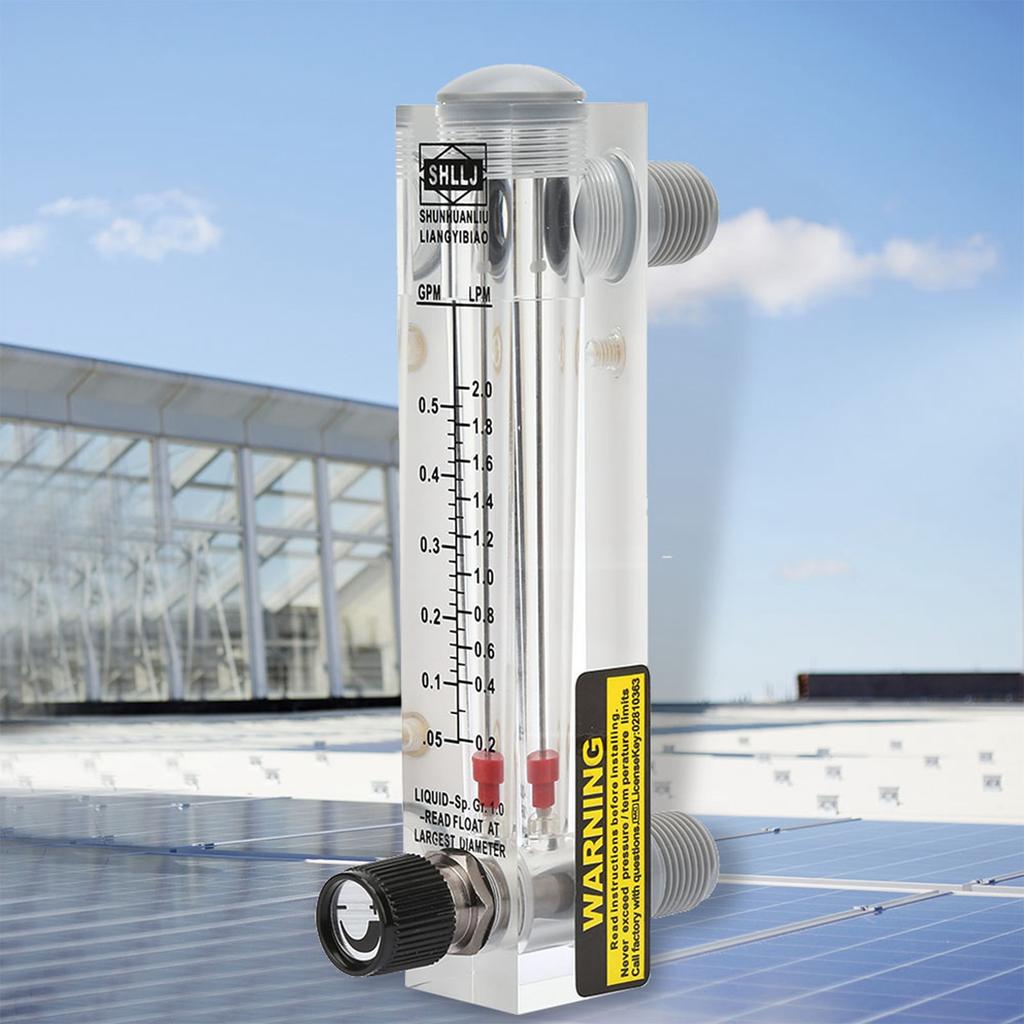 Meter LZM-15T 0.1-0.5GPM Knob Panel Type Liquid Flowmeter  Meter Measurement ZG1/4" Liquid Flowmeter Liquid  Meter