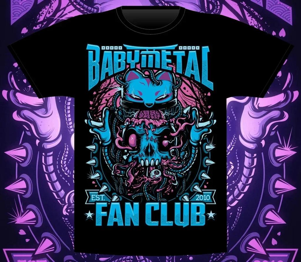 BABYMETAL Harajuku Muster Mode T-Shirt Unisex Baumwolle O-Ausschnitt Lässig Übergröße Kleidung Sommermode Druck Unisex T-Shirt