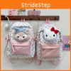 With Linabell Cat Printing Cartoon Girl Backpack Nylon Student Bag