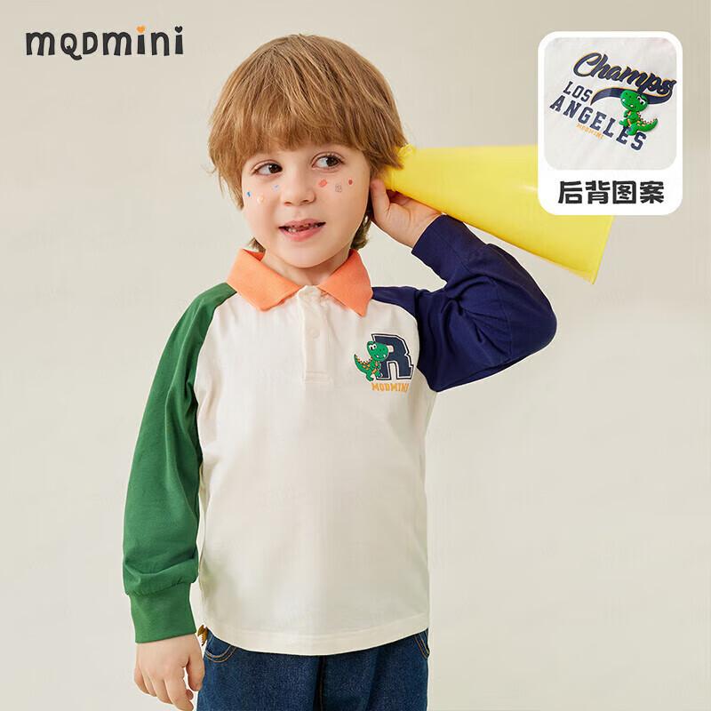 MQDMINI Boys' Casual Raglan Long Sleeve Polo Shirt