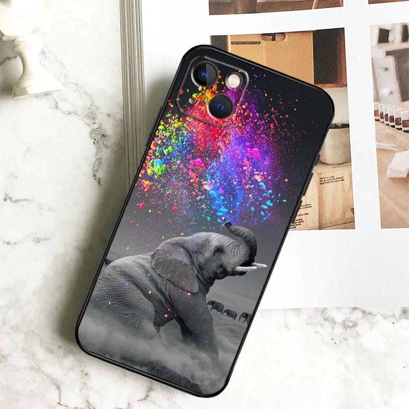 

Baby Elephant Phone Case For iPhone 17 16 15 14 13 12 11 Pro Max Plus 12 13 Mini 16e 17 Air Cover Coque iPhone 14 Pro