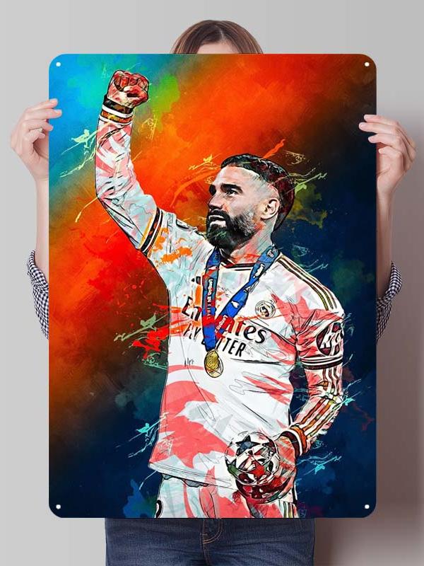 Dani Carvajal Metal Posters Customizable Sign Decor for Room Decoration Football Player Tin Signs for Home Wall Art Decoration
