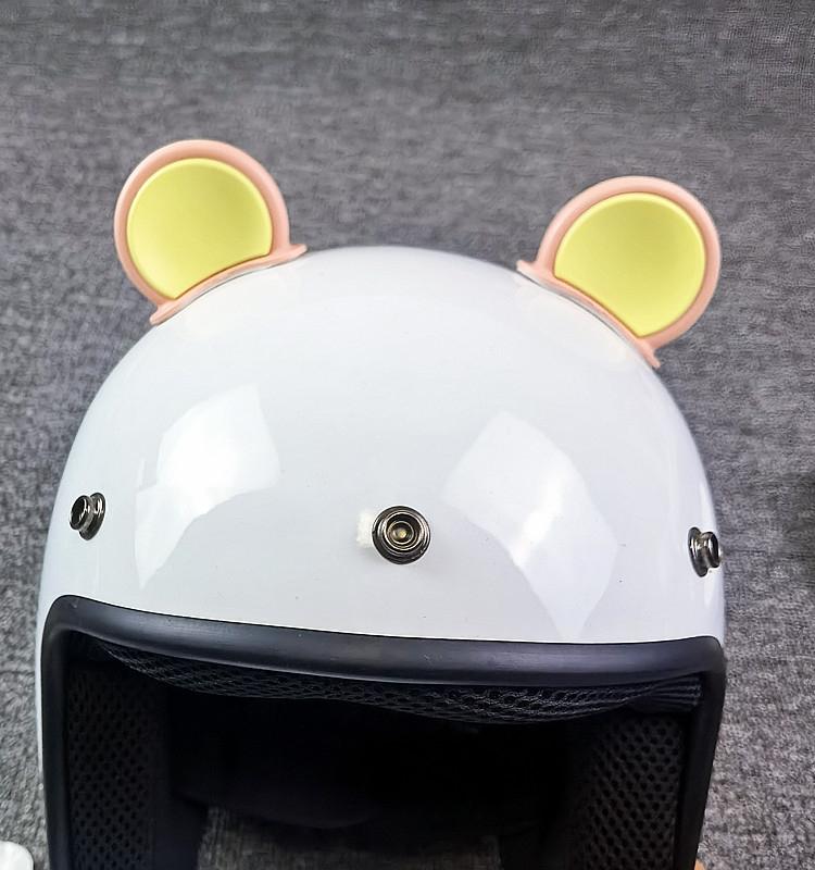 Electric Car Helmet Bear Ears Decoration Cute Eyes Personalized Horns Antlers Battery Motorcycle Modification Accessories