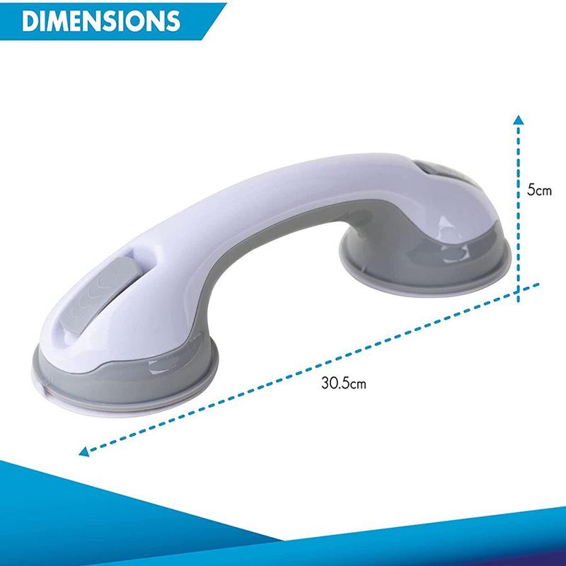 No-Drill Suction Cup Bathroom and Toilet Grab Bar