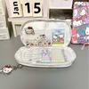 Sanrio Hello Kitty Girls Pouch With Flap Closure And Durable Polyester Material For School Use