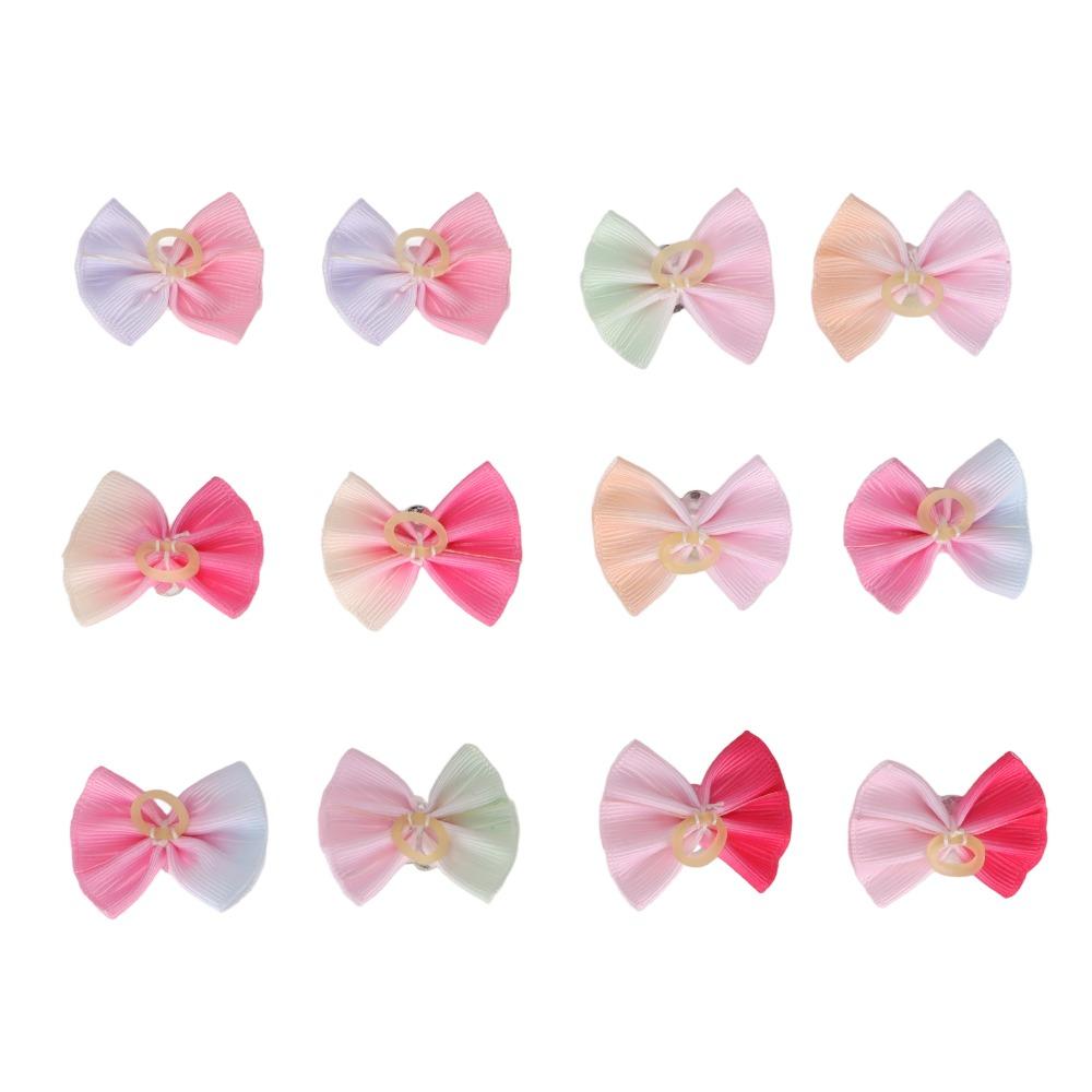 24Pcs Elastic Rubber Band Pet Hair Accessories Small Size Puppy Hair Bows  Pet Photo Taking