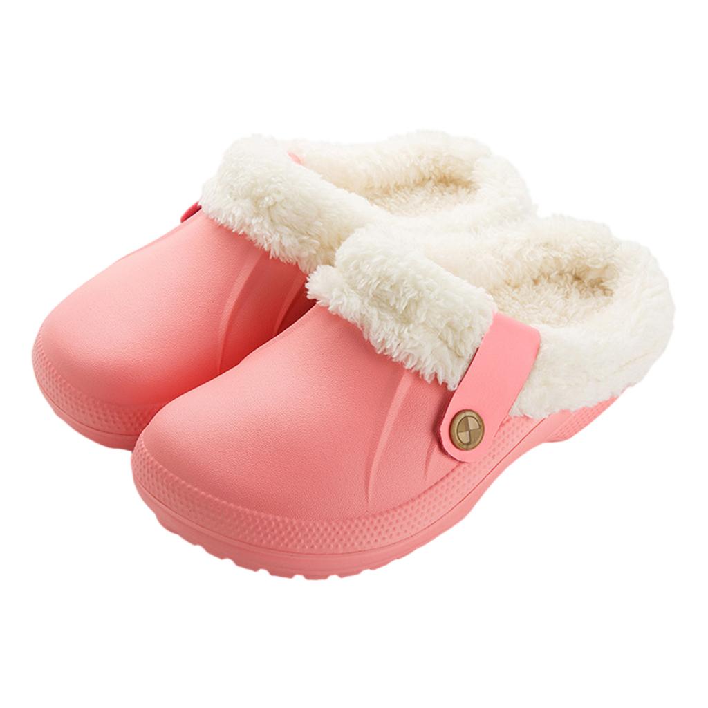 Damskie Kapcie Zimowe Damskie Kapcie z Antypoślizgową Twardą Podeszwą i Ciepłym Futerkiem Wełnianym Komfortowe Wewnętrzne