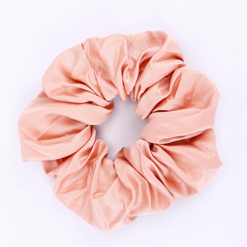 Einfarbiges Haargummi-Set für Damen, Satin, matt, Satin, Farbe, Tanga, Blumen-Haarschmuck, Stall, Nachtmarkt