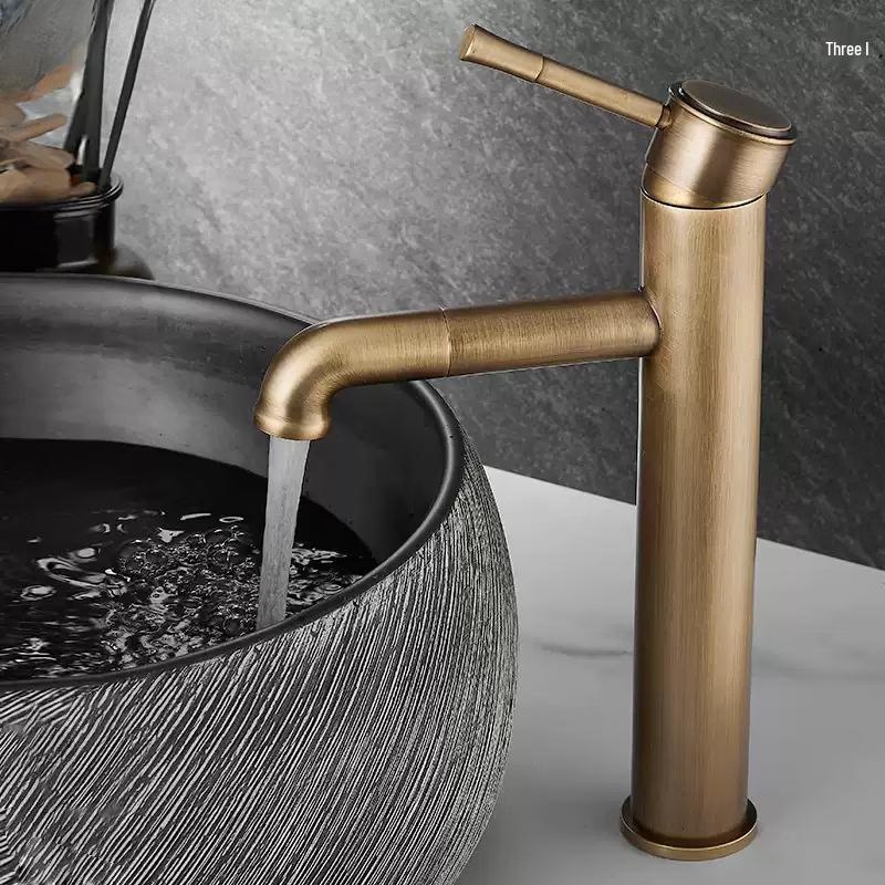 TLXT Antique Brass Basin Faucet