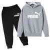 Kinder Herbst Winter Kleidung Hoodie Buchstaben Marke Pullover Jungen Mädchen 3-12 Jahre Sweatshirt+Hose Charmantes Freizeit Party Sport Set