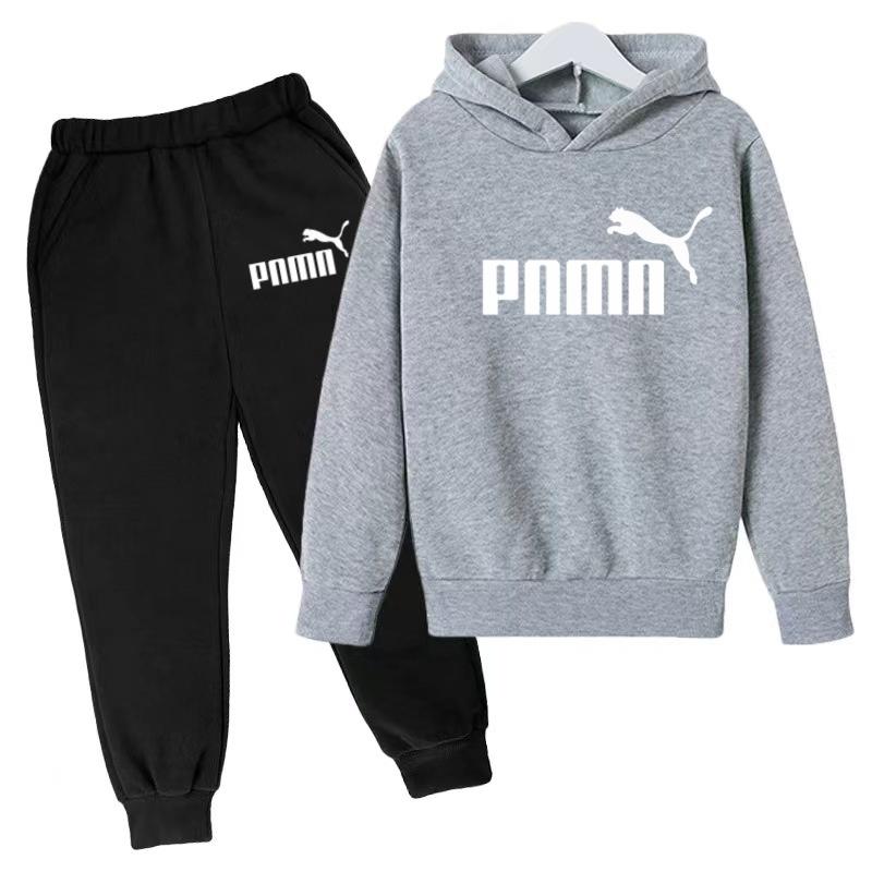 Kinder Herbst Winter Kleidung Hoodie Buchstaben Marke Pullover Jungen Mädchen 3-12 Jahre Sweatshirt+Hose Charmantes Freizeit Party Sport Set