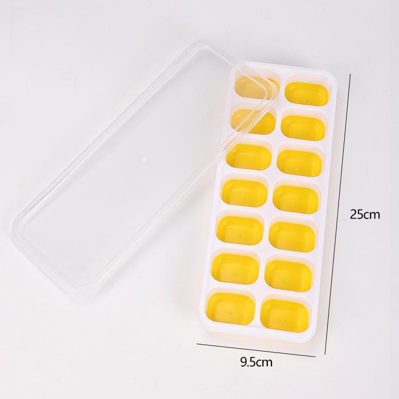 Easy to Clean Silicone Ice Cube Tray with Lid 14 Cubes for Hassle-Free Maintenance A1