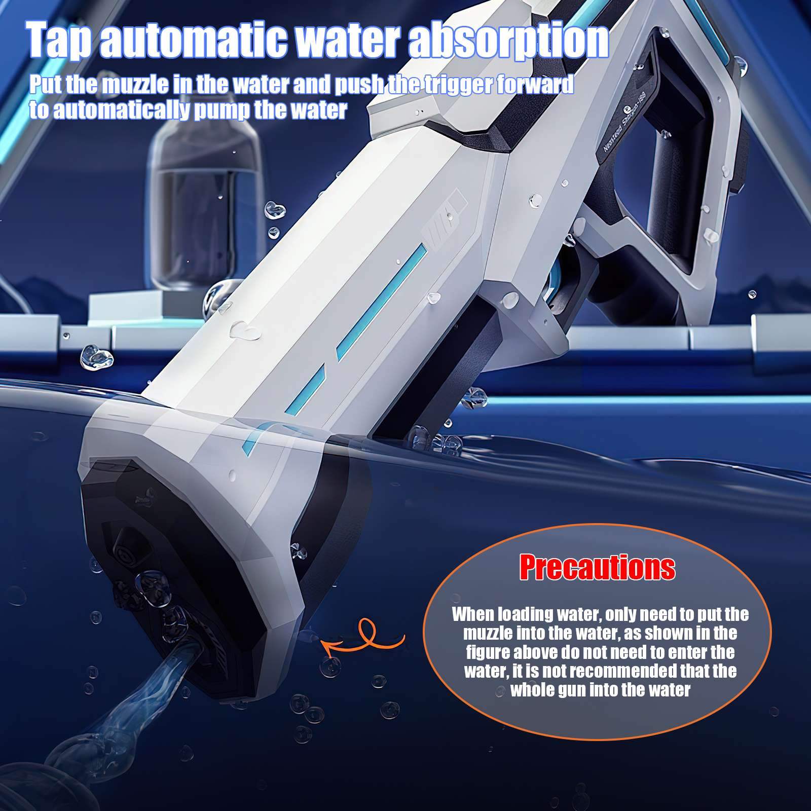 2024 Лето Автоматическая Электрическая Игрушка Водяной Пистолет Индукционная — фото 5