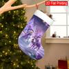 Christmas Decoration Fireplace Hanging Stocking 1pc Purple Snowman & Reindeer Christmas Decoration with Santa