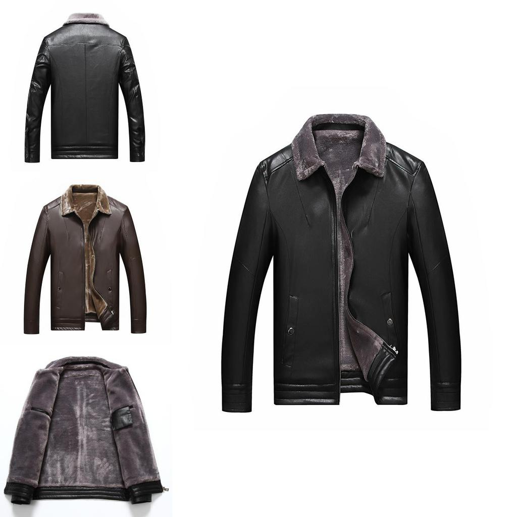 Chaqueta de Cuero Sintético Premium para Hombre Estilo Motero Abrigo de Piel para Motocicleta Corte Ajustado Ropa de Abrigo