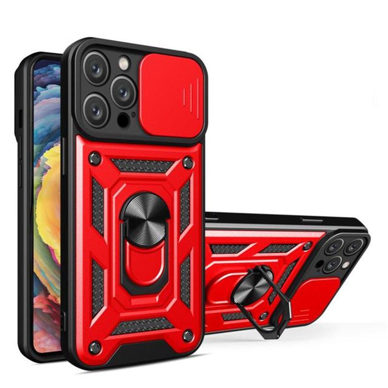 Shockproof Armor Case for iPhone 14 Pro Max Plus Windows Slide Camera Lens Protection Ring Stand Phone Cover for iPhone 14pro 14promax 14plus Cases