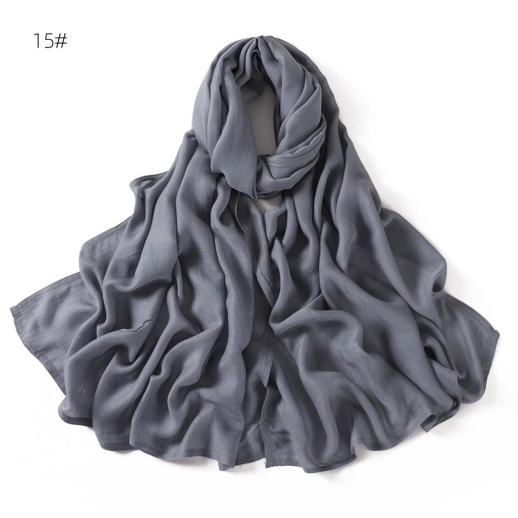 Miękki Modalowy Szal Szal z Szerokim Brzegiem w Jednolitym Kolorze Oddychający (70 x 175 CM)