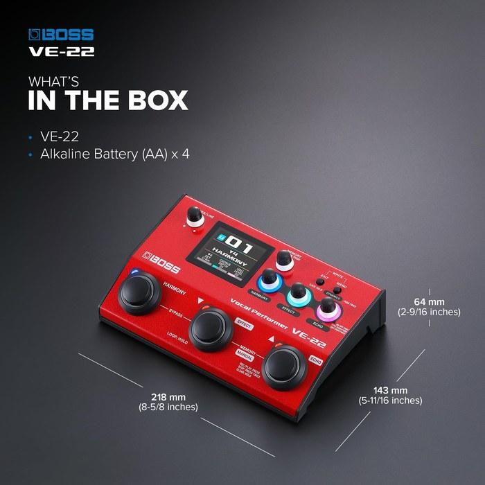 BOSS VE-22 Vocal Performer Vokální efektový procesor - Červený