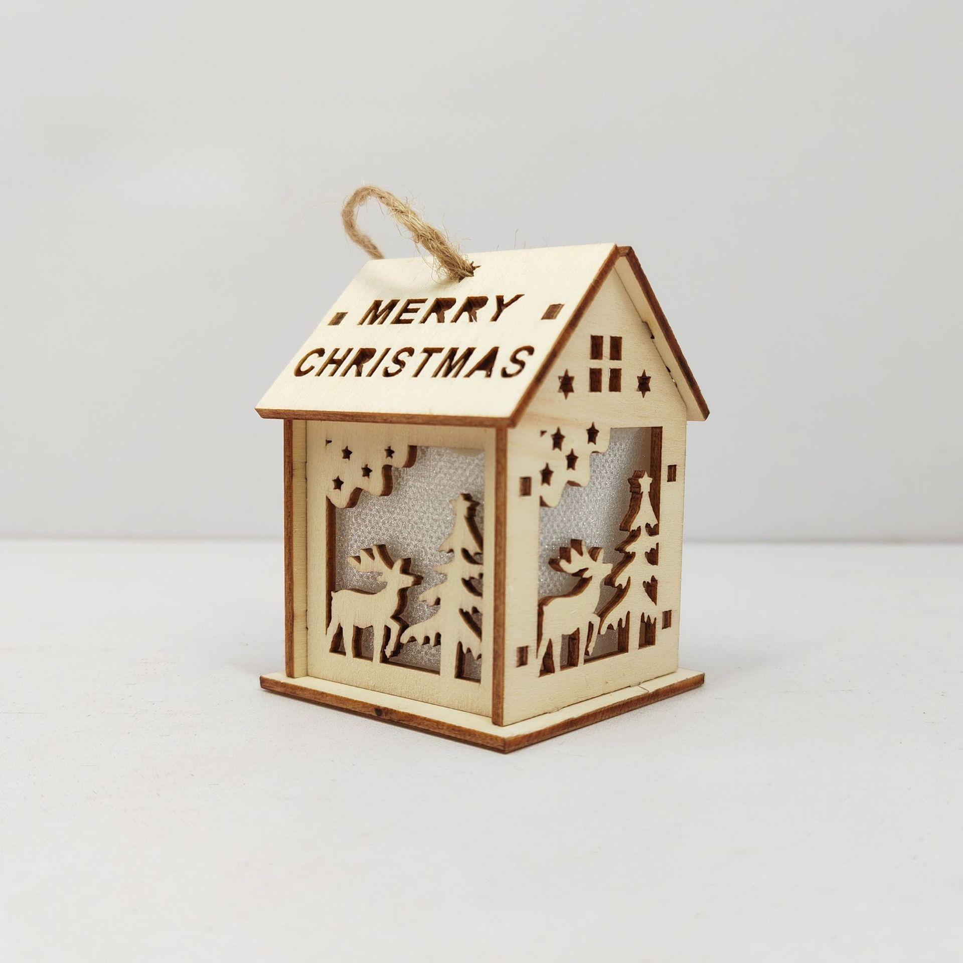 Новые праздничные деревянные украшения для рождественских домиков, деревянные украшения для хижин, деревянные поделки ручной работы, рождественские украшения