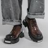 Men Derby Shoes PU Thick Bottom Trendy Comfortable Classic Men Shoes Size 38-46